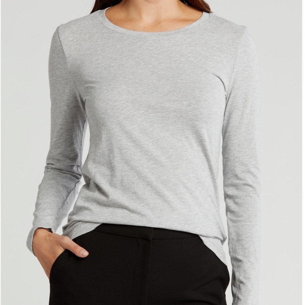 Gray Long Sleeve Women's Top